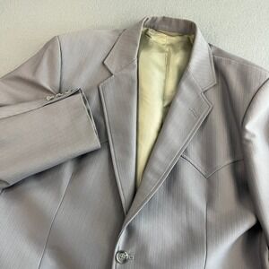 Circle S Western Ranchwear Blazer Sport Coat Gold Needle Quality Made In USA 44R